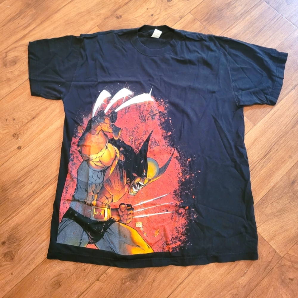 Vintage Distressed Marvel Mad Engine X-Men Wolverine T-Shirt Sz XL